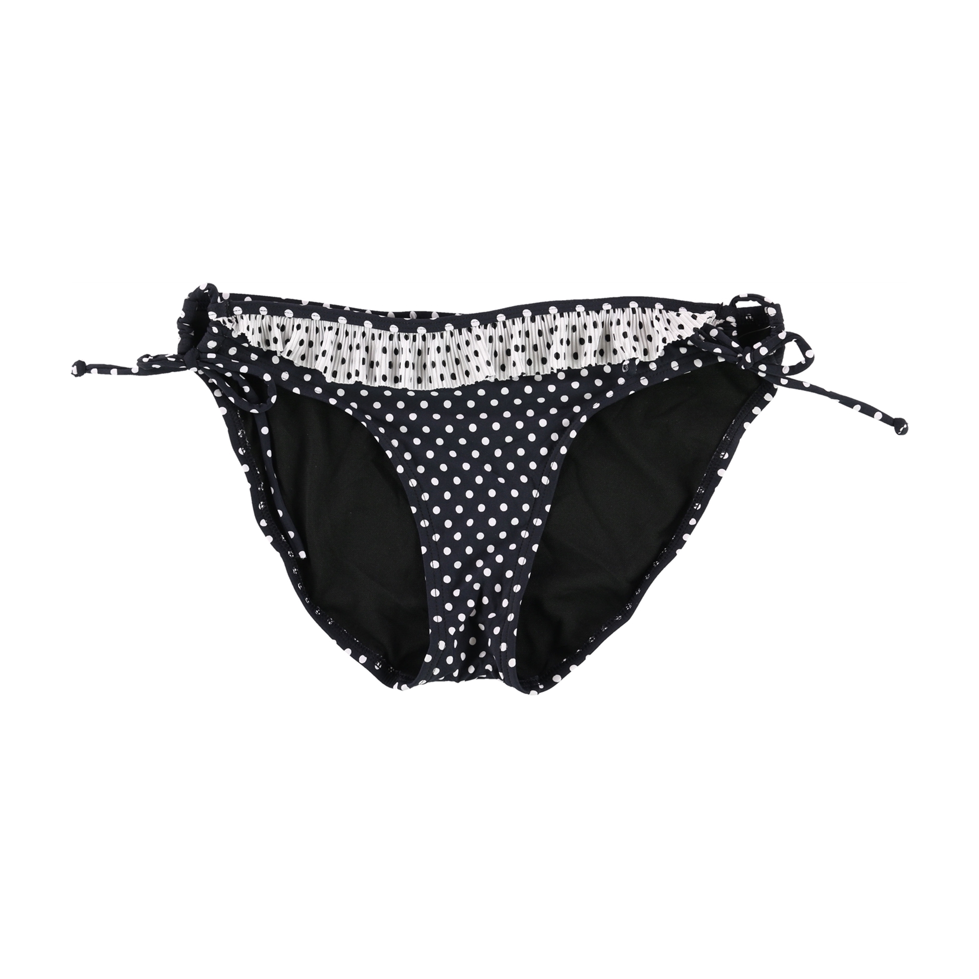 Kenneth Cole Womens Polka Dot Bikini Swim Bottom, Black, Medium